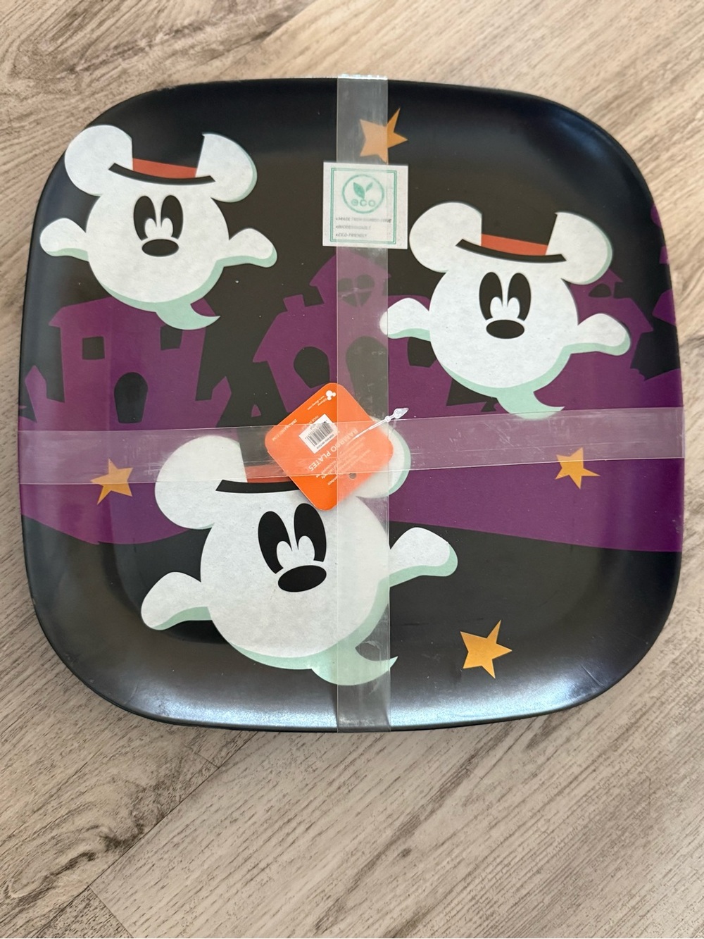 Disney Halloween Ghost Party Plates - Black & Purple -